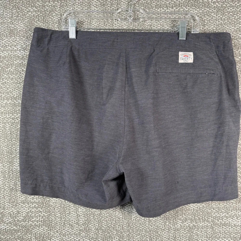 Faherty All Day Shorts Men 38 Grey Heathered Hybrid Stretch Performance‎ Swim